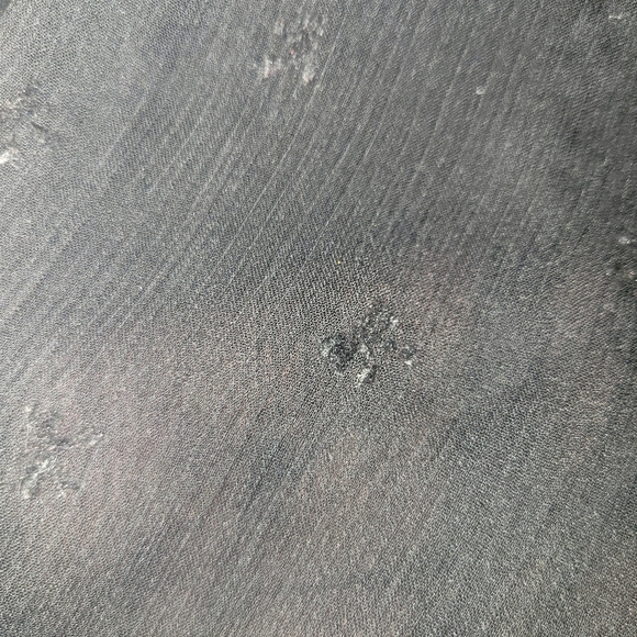 Ispiri Black Semi Sheer Blouse with Tie Neckline L - Picture 8 of 8